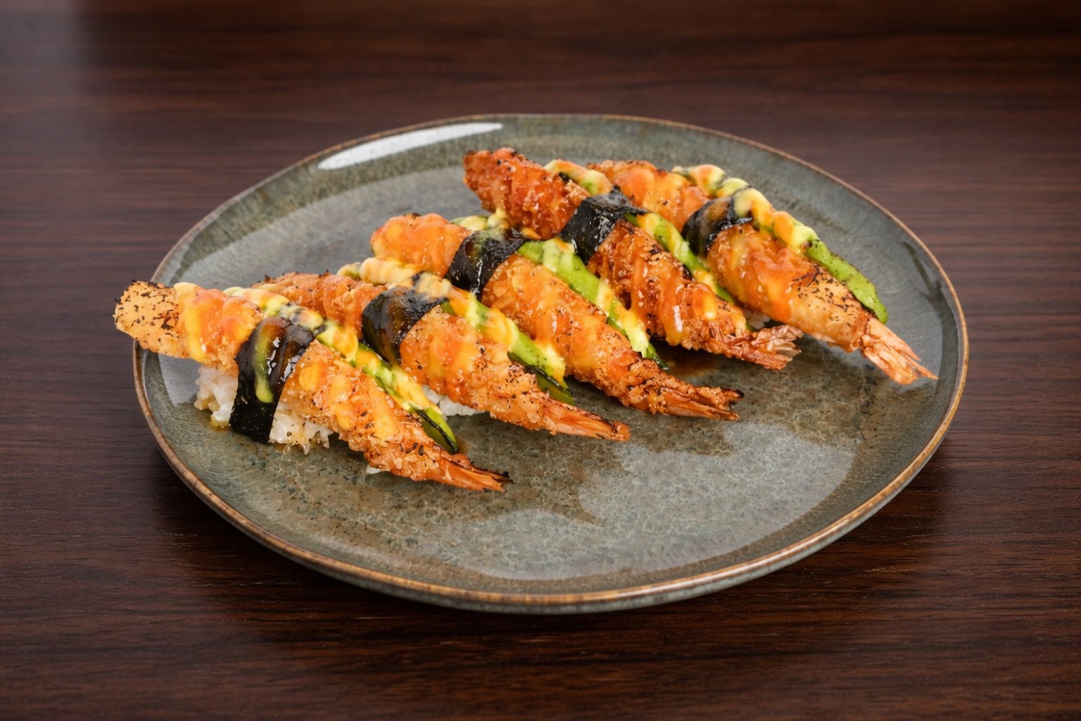 Ebi avocado nigiri at Bon Sushi in Regina